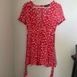 Lulus Red Garden Explorer Floral Sundress